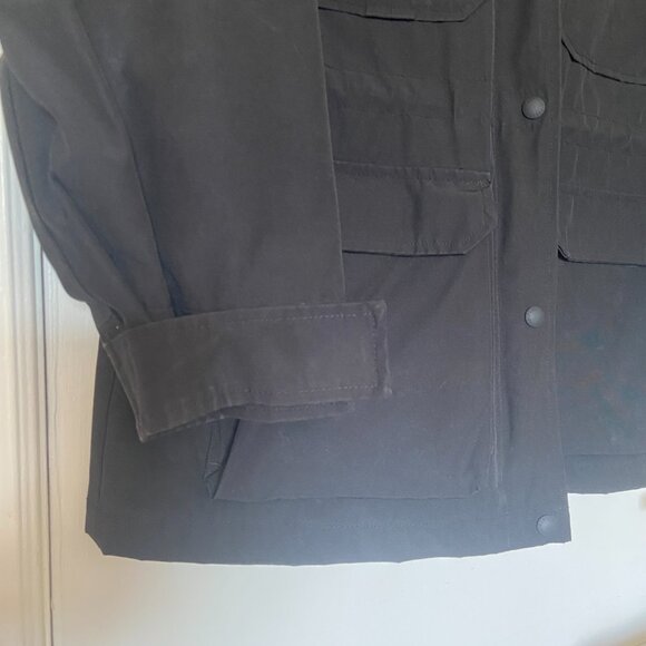 Men's Windproof Fall/Winter Penfield Parka -Black w. Plaid flannel lining - Med - Picture 5 of 14